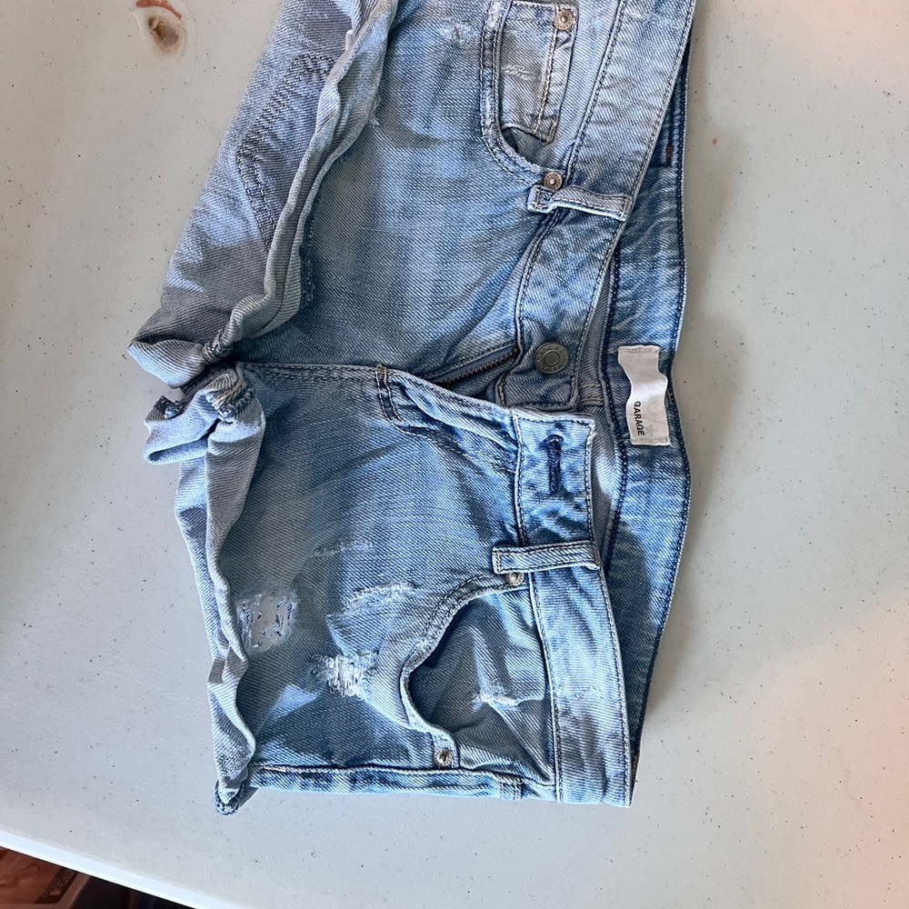 Garage Light Blue Jean Shorts